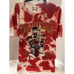 Beer Pong World Champions Of The World Funny Drinking Party Tee Men T-shirt